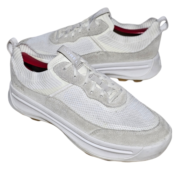 Sorel Women's ONA 503 Knit Low Beige Sea Salt Chalk Sneakers Size 9.5 Lace Up - Picture 1 of 13